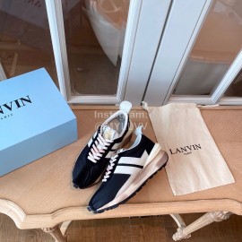 Lanvin Retro Nylon Cowhide Sneakers For Women