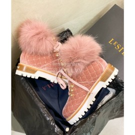 Le Silla Autumn Winter Fashion Wool Boots For Women Pink