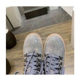 Le Silla Autumn Winter Fashion Wool Diamond Boots For Women Silver