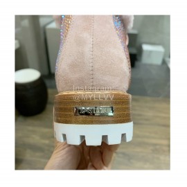 Le Silla Autumn Winter Fashion Wool Diamond Boots For Women Pink