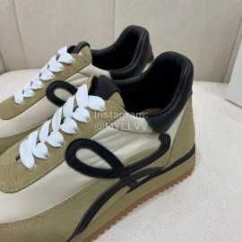 Loewe Fashion Suede Thick Soled Casual Sneakers For Women Beige