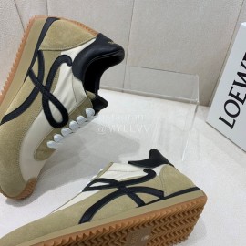 Loewe Fashion Suede Thick Soled Casual Sneakers For Women Beige