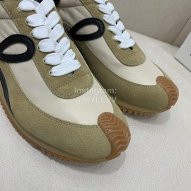 Loewe Fashion Suede Thick Soled Casual Sneakers For Women Beige