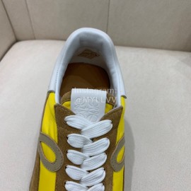 Loewe Fashion Suede Thick Soled Casual Sneakers For Women Yellow