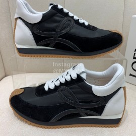 Loewe Fashion Suede Thick Soled Casual Sneakers For Women Black