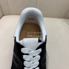 Loewe Fashion Suede Thick Soled Casual Sneakers For Women Black