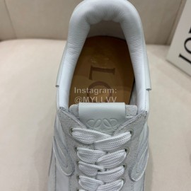 Loewe Fashion Suede Thick Soled Casual Sneakers For Women White