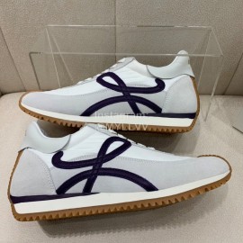 Loewe Fashion Suede Thick Soled Casual Sneakers For Women Gray