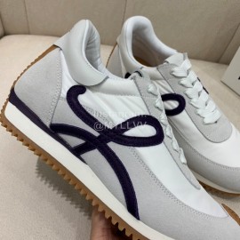 Loewe Fashion Suede Thick Soled Casual Sneakers For Women Gray