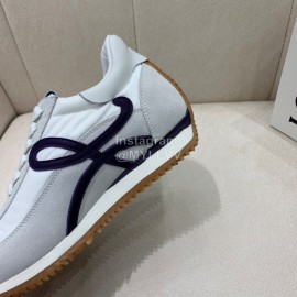 Loewe Fashion Suede Thick Soled Casual Sneakers For Women Gray