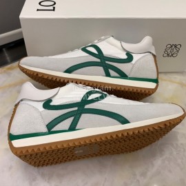 Loewe Fashion Suede Thick Soled Casual Sneakers For Women Green