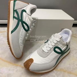 Loewe Fashion Suede Thick Soled Casual Sneakers For Women Green