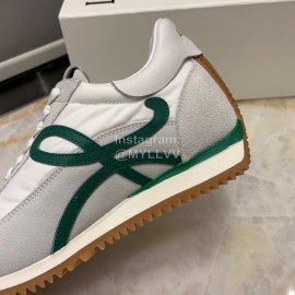 Loewe Fashion Suede Thick Soled Casual Sneakers For Women Green