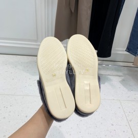 Loro Piana Soft Cashmere Suede Wool Loafers For Women Gray