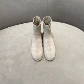 Loro Piana Cashmere Knitted Boots For Women Beige