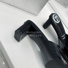 Lost In Echo Pvc Pointed High Heeled Slippers For Women Black