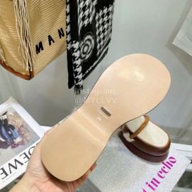 Lost In Echo Rabbit Hair Cow Skin Thick Soled Sandals For Women