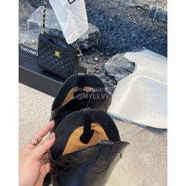 Lost In Echo Cowhide Pointed Thick High Heeled Boots For Women Black