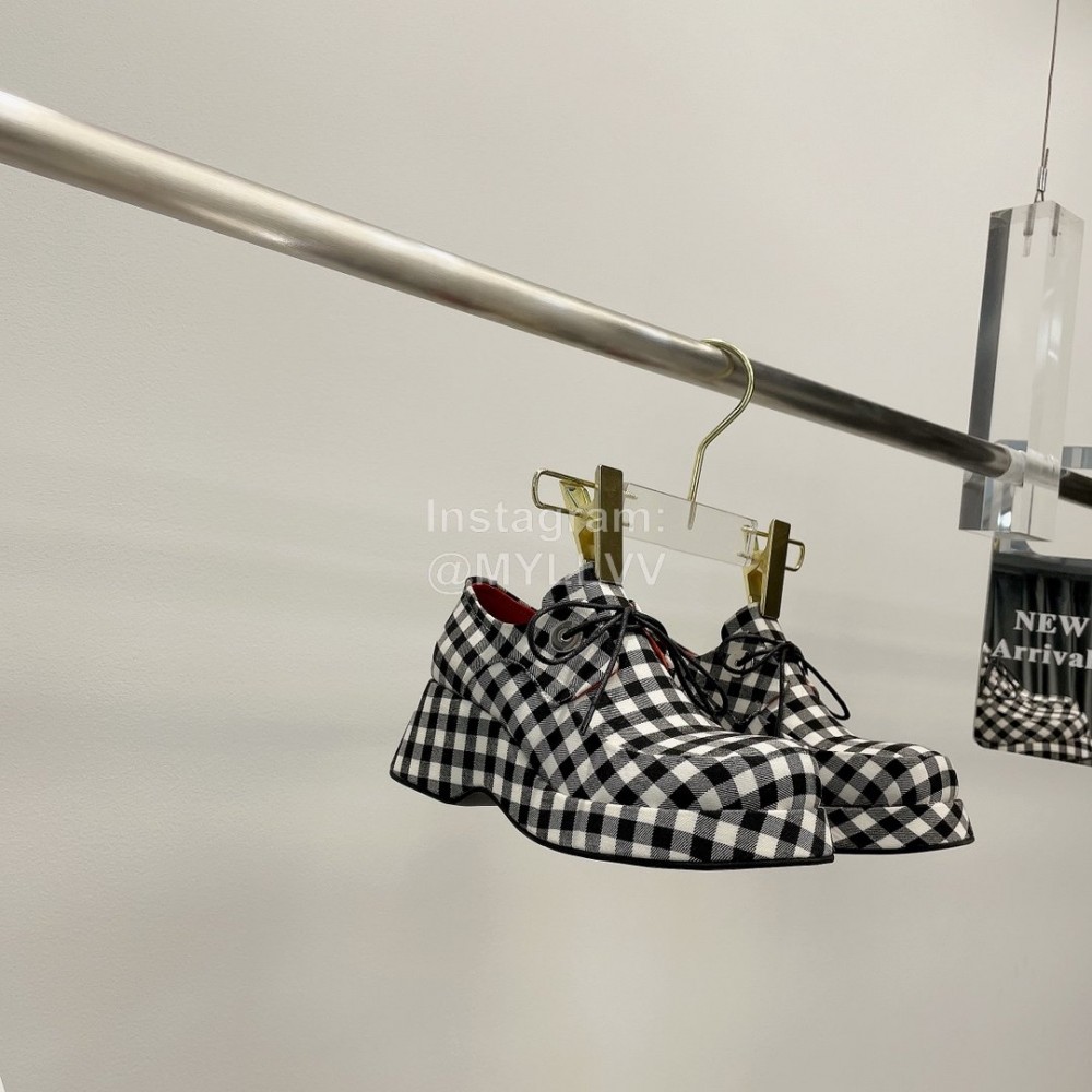 Lost In Echo Plaid Cowhide Thick Soled Loafers For Women Black