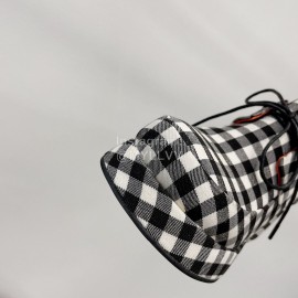 Lost In Echo Plaid Cowhide Thick Soled Loafers For Women Black