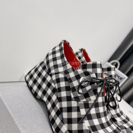 Lost In Echo Plaid Cowhide Thick Soled Loafers For Women Black