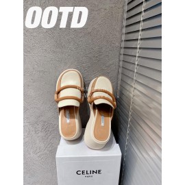 Lost In Echo Sheepskin Thick Soled Sandals For Women Beige