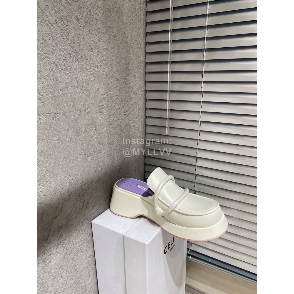 Lost In Echo Sheepskin Thick Soled Sandals For Women White