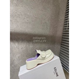 Lost In Echo Sheepskin Thick Soled Sandals For Women White