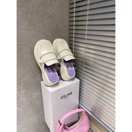 Lost In Echo Sheepskin Thick Soled Sandals For Women White