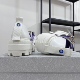 Lost In Echo Leather Thick Soled Mary Jane Shoes For Women White