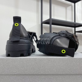 Lost In Echo Leather Thick Soled Mary Jane Shoes For Women Black