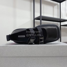 Lost In Echo Leather Thick Soled Mary Jane Shoes For Women Black