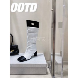 Lost In Echo Fashion Calf Leather Down High Heeled Boots For Women White