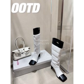 Lost In Echo Fashion Calf Leather Down High Heeled Boots For Women White