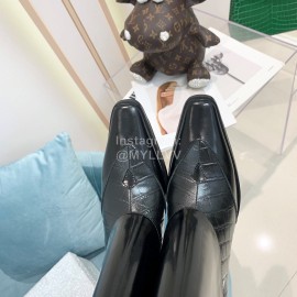 Lost In Echo Fashion Calf Leather High Heeled Boots For Women Black