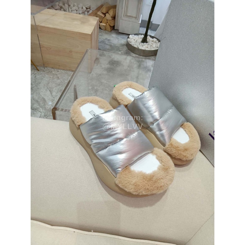 Lost In Echo Fashion Winter Down Slippers For Women Silver
