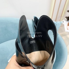 Lost In Echo Fashion Chain Calf Leather Thick High Heeled Boots For Women