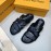 LV Summer Calf Leather Casual Slippers For Men