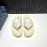 LV Summer Embossed Cowhide Flip Flops For Men White