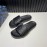 LV Summer Embossed Cowhide Slippers For Men Black