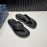 LV Summer Embossed Cowhide Flip Flops For Men Black