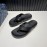 LV Summer Embossed Cowhide Flip Flops For Men Black