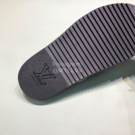 LV Calf Leather Ribbon Honolulu Slippers For Men Blue