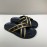 LV Cowhide Monogram Ribbon Cross Slippers For Men