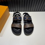 LV Vintage Hardware Buckle Calf Leather Scandals For Men