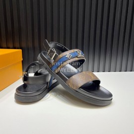 LV Vintage Hardware Buckle Calf Leather Scandals For Men