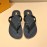 LV Summer Damier Flip Flops For Men Blue