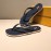 LV Summer Damier Flip Flops For Men Blue