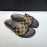 LV Calf Leather Monogram Embroidery Slippers For Men Black