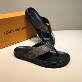 LV Classic Monogram Cowhide Flip Flops For Men